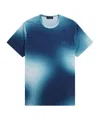 Fred Perry Tie-dyed Crewneck T-shirt In Blue
