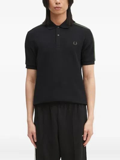 Fred Perry Embroidered-logo Polo Shirt In Blue