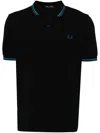 Fred Perry Twin Tipped Polo Shirt In 黑色