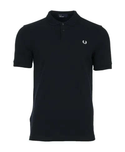 Fred Perry Logo-embroidered Polo Shirt In Black
