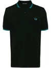 Fred Perry Twin Tipped Polo Shirt In 绿色