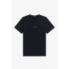FRED PERRY FRED PERRY EMBROIDERED LOGO T-SHIRT NAVY