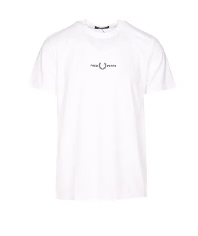 Fred Perry Embroidered Logo T-shirt In White
