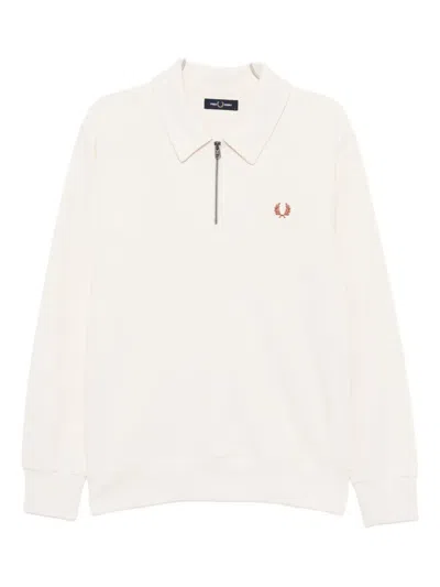 Fred Perry Embroidered-logo Zipped Sweatshirt