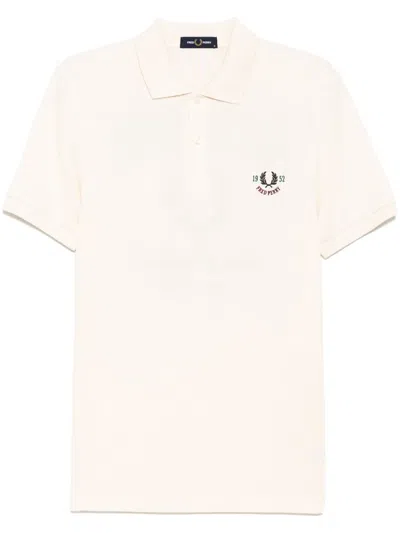 Fred Perry Besticktes Poloshirt In Weiss