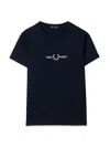 Fred Perry Embroidered T-shirt In Blue