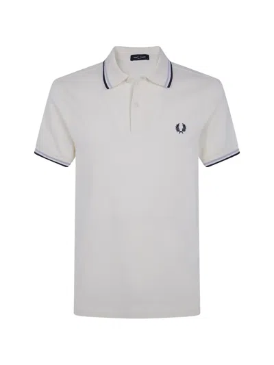Fred Perry Embroidered-logo Polo Shirt In Gray