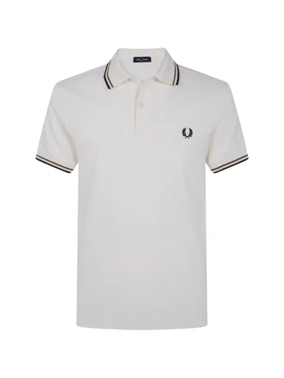 Fred Perry Logo-embroidered Polo Shirt In White