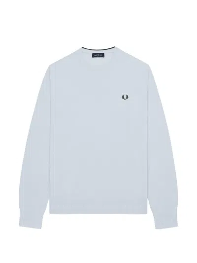 Fred Perry Embroidered-logo Sweater In Blue
