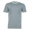 Fred Perry Fine Stripe T Shirt Bayleaf In Blue
