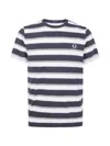 Fred Perry "" Fine Stripe T-shirt In Multi