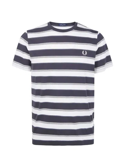 Fred Perry "" Fine Stripe T-shirt In Multi