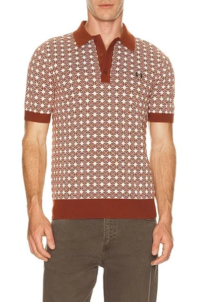 Fred Perry Floral Jacquard Polo In Multi