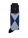 Fred Perry Fp Bold Argyle Socks In Blue