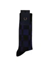 Fred Perry Fp Checkerboard Socks In Blue