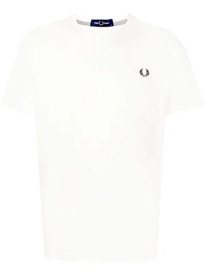 Fred Perry Fp Crew Neck T-shirt In Ecru/warm Stone V37