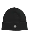Fred Perry Fp Merino Cotton Beanie Accessories In Green