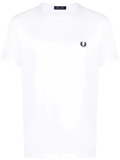 Fred Perry Fp Ringer T-shirt In White