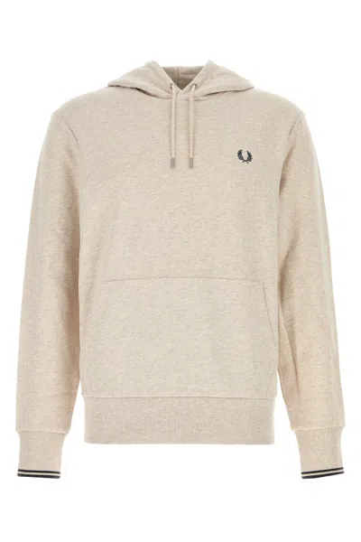 Fred Perry Fp Tipped Hooded Sweatshirt M2643 W50 In Neutral