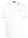 Fred Perry Laurel Wreath-embroidered Polo Shirt In Snowh Oat Wstone