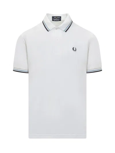 Fred Perry Fp Twin Tipped Shirt In White
