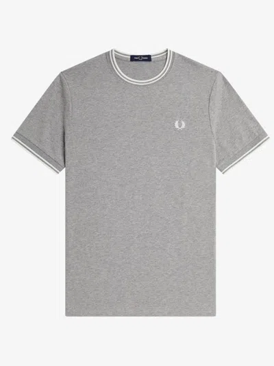 Fred Perry Fp Twin Tipped T-shirt Clothing In Grey