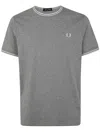Fred Perry Twin Tipped T-shirt In Grey