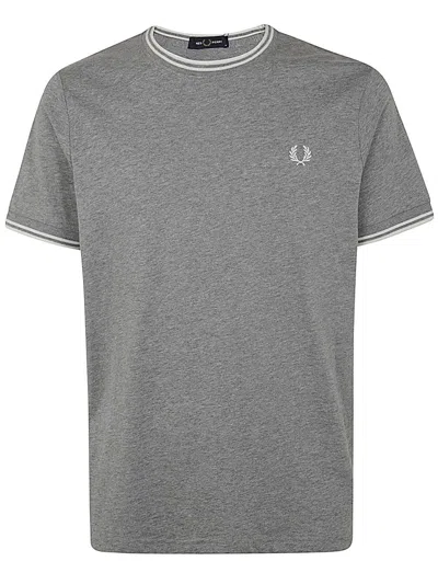 Fred Perry Twin Tipped T-shirt In Grey