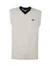 Fred Perry Fp V-neck Knitted Tank Top Clothing