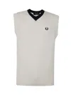 Fred Perry Fp V-neck Knitted Tank Top Clothing