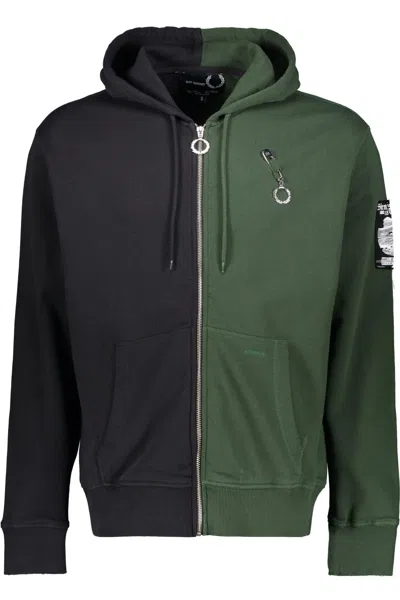 Fred Perry Full Zip Hoodie In Green