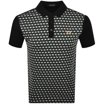 Fred Perry Geometric Polo Black In Multi