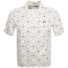 FRED PERRY FRED PERRY GEOMETRIC PRINT SHIRT CREAM
