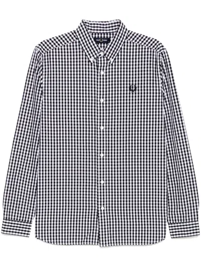 Fred Perry Hemd Mit Vichy-karomuster In Schwarz