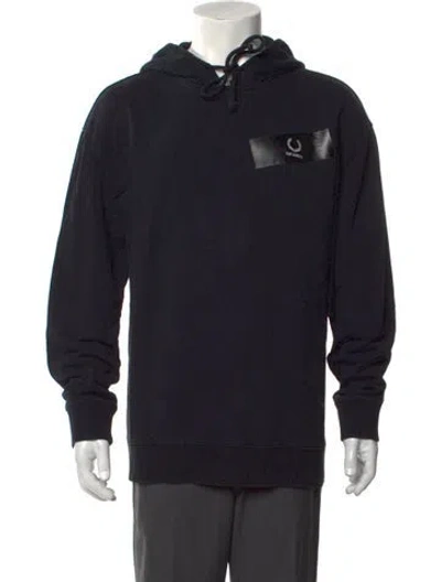 Pre-owned Fred Perry Graphic Print Crew Neck Hoodie In Blue