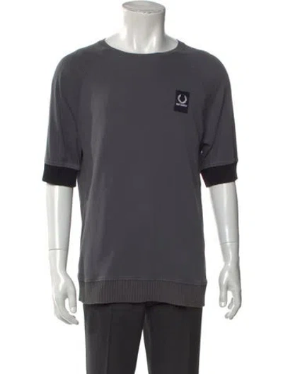Pre-owned Fred Perry Graphic Print Crew Neck T-shirt In Gray