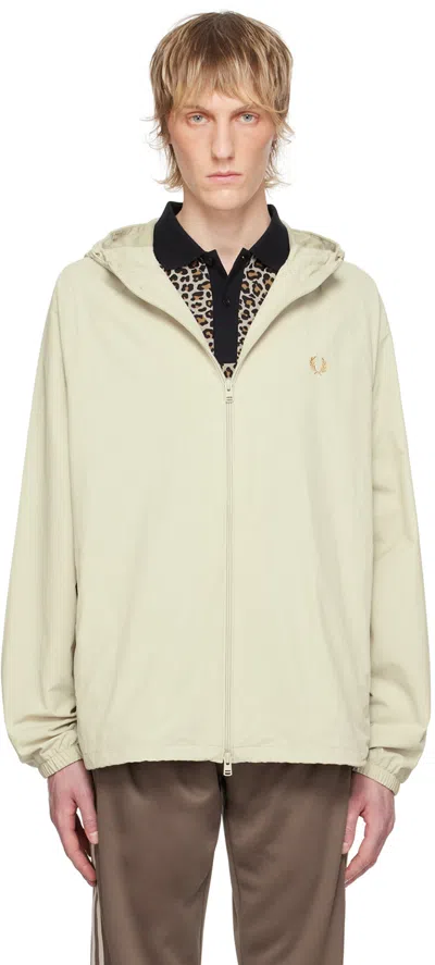 Fred Perry Gray Embroidered Jacket In P4