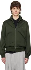 Fred Perry Green Tricot Track Jacket In 408