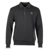 Fred Perry Half Zip Collared Sweatshirt Anchor Grey In Gray