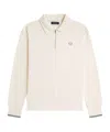 Fred Perry Half Zip Collared Sweatshirt In Neutral