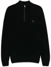 Fred Perry Half-zip Sweater In Green