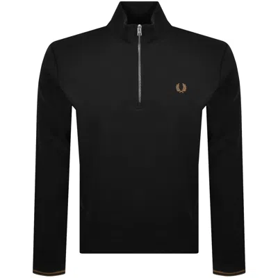 Fred Perry Half Zip Sweatshirt Black