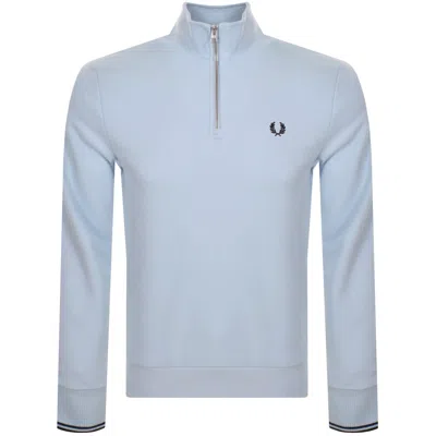 Fred Perry Half Zip Sweatshirt Blue