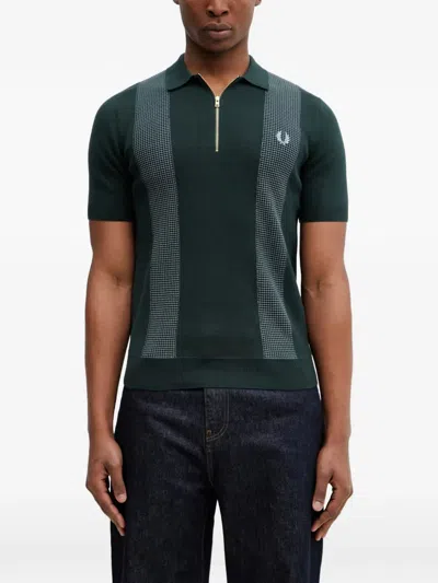 Fred Perry Half-zip Polo Shirt In Multi