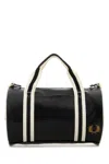 Fred Perry Black Canvas Handbag In Black