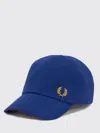 Fred Perry Logo Embroidered Baseball Cap In Blue