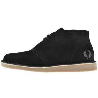 Fred Perry Hawley Suede Shoes Black