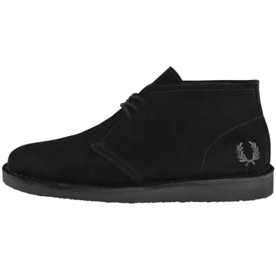 Fred Perry Hawley Suede Shoes Black