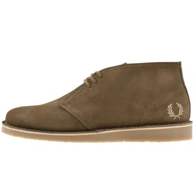 Fred Perry Hawley Suede Shoes Brown