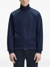 Fred Perry High Collar Ribbed Cuffs And Hem In Blue